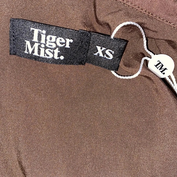 Tiger Mist. Brown shirt dress size xsmall new with tags - Picture 8 of 12